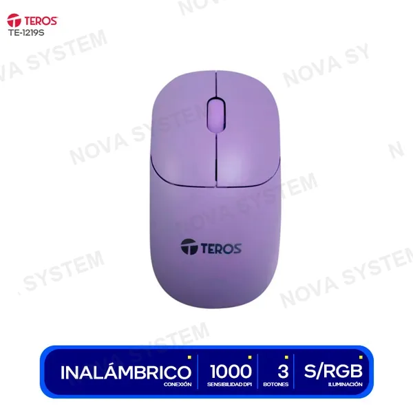 ( TE-1219S ) MOUSE TEROS PURPURA USB INALAMBRICO ( TE-1219S )