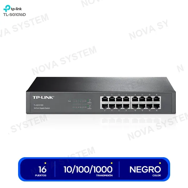 ( TL-SG1016D ) SWITCH TP-LINK 16 PUERTOS GIGABIT ( TL-SG1016D )