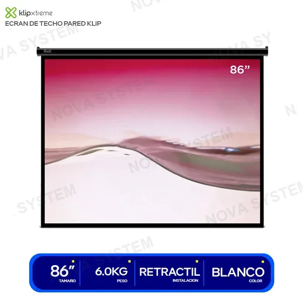 KPS-302 ECRAN DE TECHO PARED KLIPX 86" P/PROYECTOR ( KPS-302 )
