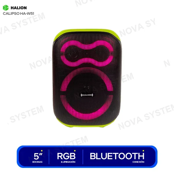 HA-W51 PARLANTE HALION CALIPSO ( HA-W51 ) USB - BT- FM | RGB