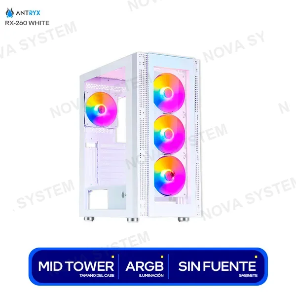 AC-RX260WFR CASE ANTRYX RX-260 WHITE ( AC-RX260WFR ) S/FUENTE | ARG