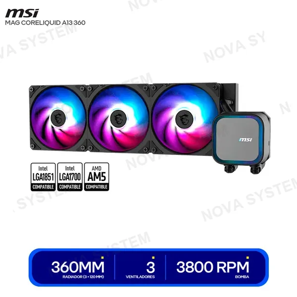 ( MAG CORELIQUID A13 360 ) SISTEMA DE ENFRIAMIENTO LIQUIDO MSI MAG CORELIQUID A13