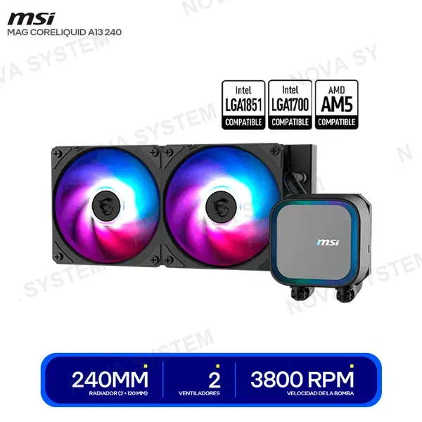 MAG CORELIQUID A13 240 SISTEMA DE ENFRIAMIENTO LIQUIDO MSI MAG CORELIQUID A13