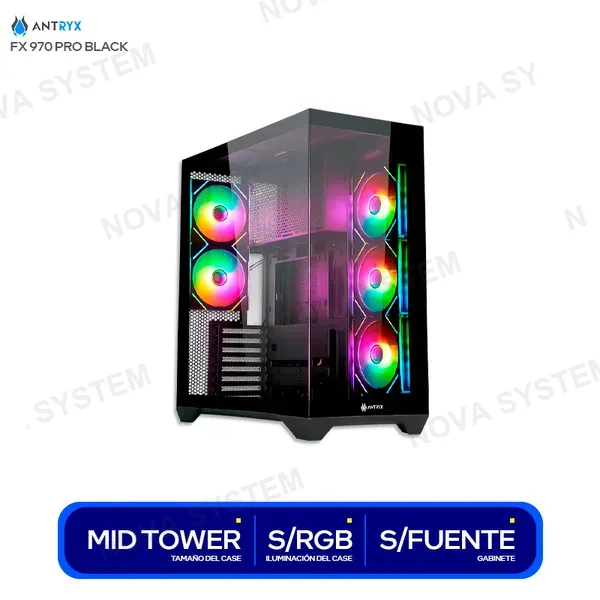 AC-FX970KP CASE ANTRYX FX 970 PRO BLACK ( AC-FX970KP ) S/FUENTE