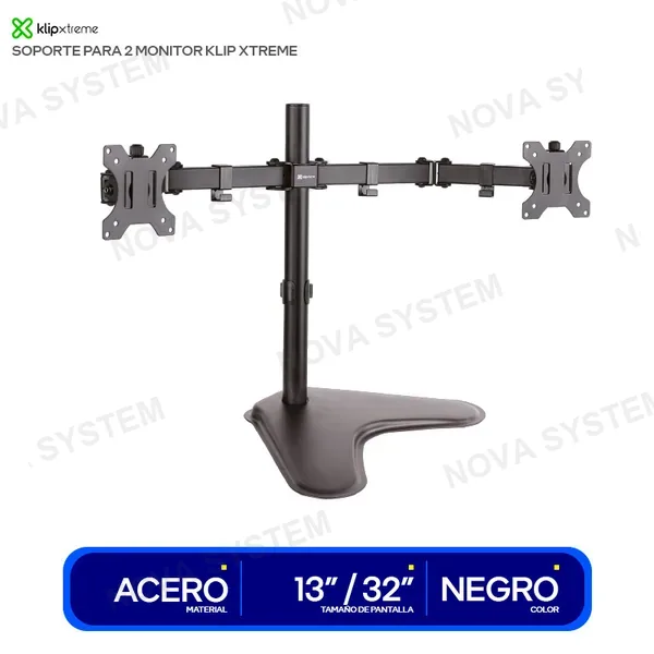 KPM-311 SOPORTE PARA 2 MONITOR KLIP XTREME ( KPM-311 ) 13/32PU