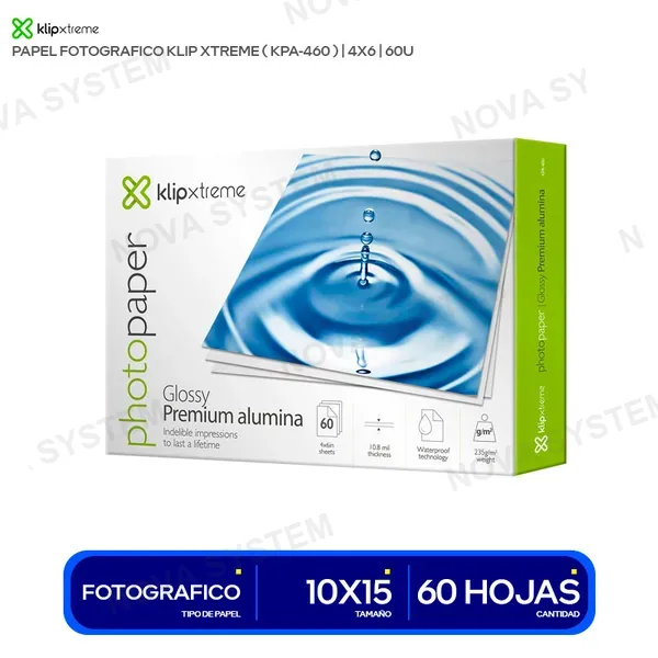 KPA-460 PAPEL FOTOGRAFICO KLIP XTREME ( KPA-460 ) | 4X6 | 60U