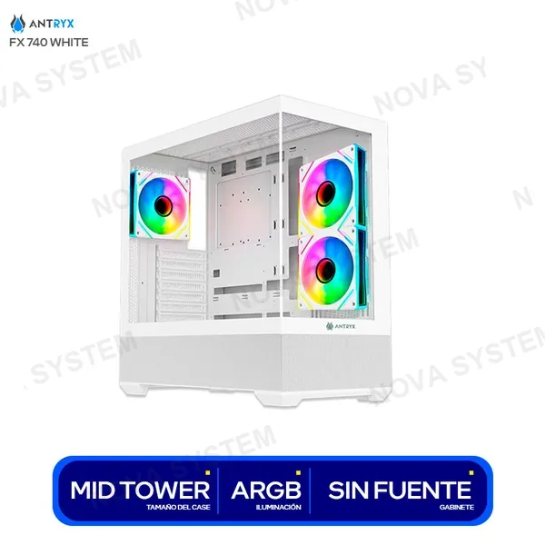 AC-FX740W CASE ANTRYX FX 740 WHITE ( AC-FX740W ) S/FUENTE | 4 COO