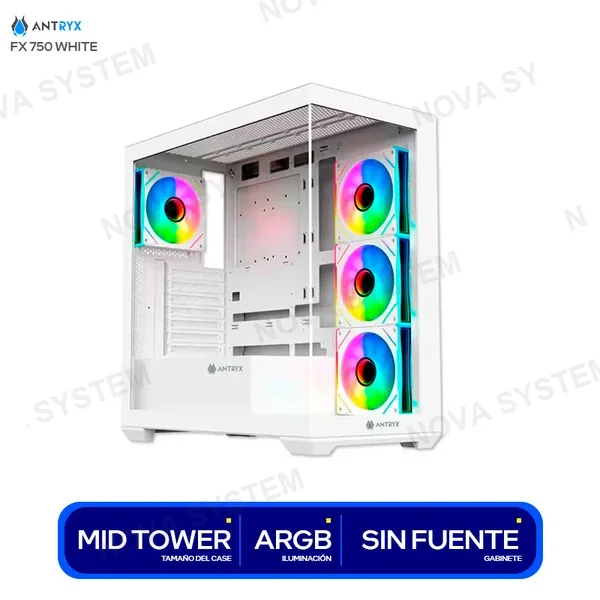 AC-FX750W CASE ANTRYX FX 750 WHITE ( AC-FX750W ) S/FUENTE | 4 COO