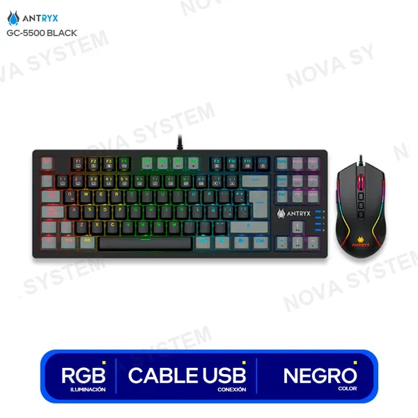 AGC-5500KBL-SP COMBO GAMING ANTRYX GC-5500 ( AGC-5500KBL-SP ) TECLADO