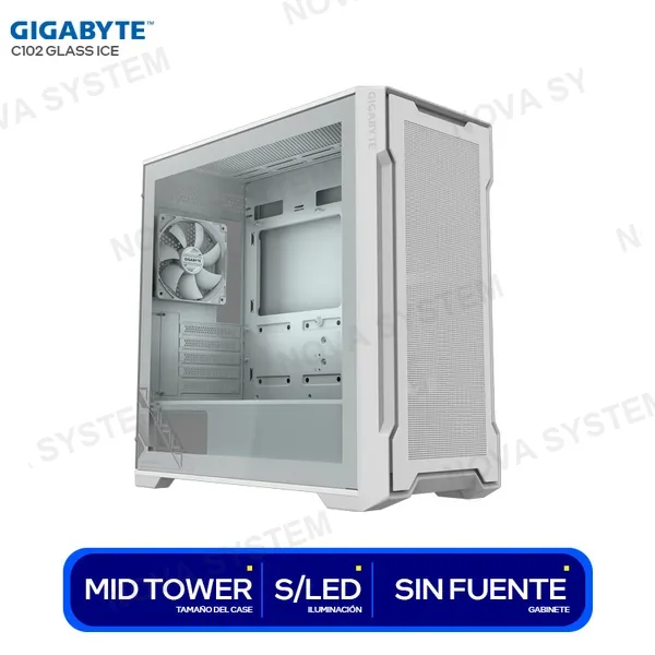 GB-C102GI CASE GAMER GIGABYTE C102 GLASS ICE ( GB-C102GI ) S/FUEN