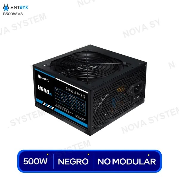 AP-B500RV3S-RB FUENTE ANTRYX B500W V3 ( AP-B500RV3S-RB ) NEGRO | ATX 2
