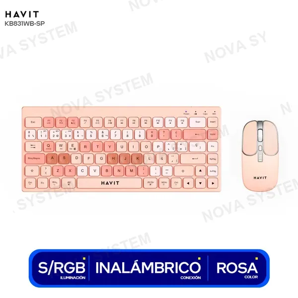 HVKB-KB831WB-SP-RO COMBO HAVIT KB831WB-SP ( HVKB-KB831WB-SP-RO ) INALAMBRI