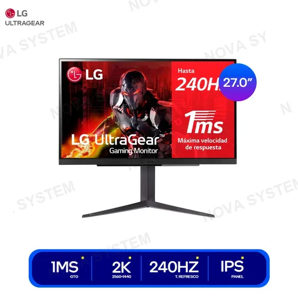 27GR83Q-B MONITOR LG 27" ULTRAGEAR IPS 2K QHD ( 27GR83Q-B ) 2560X