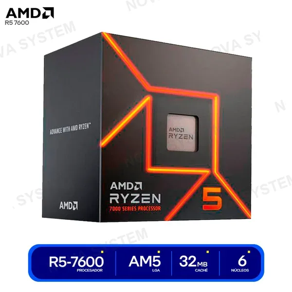 100-100001015BOX PROCESADOR AMD RYZEN 5 7600 ( 100-100001015BOX ) 5.1GHZ