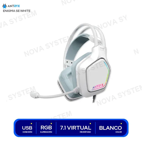 AGH-7320WR7V AUDIFONO GAMING ANTRYX ENIGMA SE WHITE ( AGH-7320WR7V )