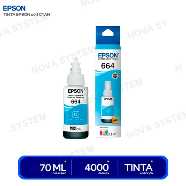 T664220-AL TINTA EPSON 664 CYAN ( T664220-AL )