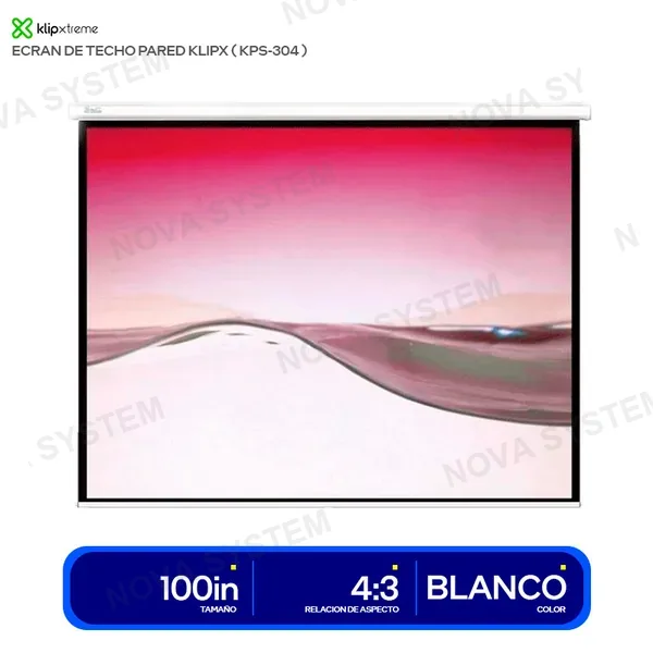 KPS-303 ECRAN DE TECHO PARED KLIPX ( KPS-303 ) 100" P/PROYECTOR