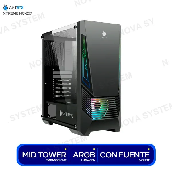 AC-XNC257K-500CP CASE ANTRYX XTREME NC-257 ( AC-XNC257K-500CP ) C/FUENTE