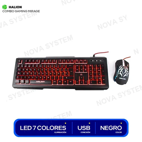 HA-810C COMBO HALION GAMING MIRAGE ( HA-810C ) TECLADO + MOUSE