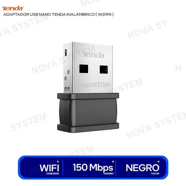 W311MI ADAPTADOR USB NANO TENDA INALÁMBRICO ( W311MI ) 150MBP