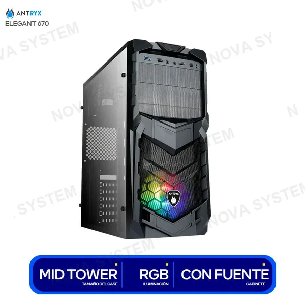 AC-E670P-350CP CASE ANTRYX ELEGANT 670 ( AC-E670P-350CP ) C/FUENTE 350
