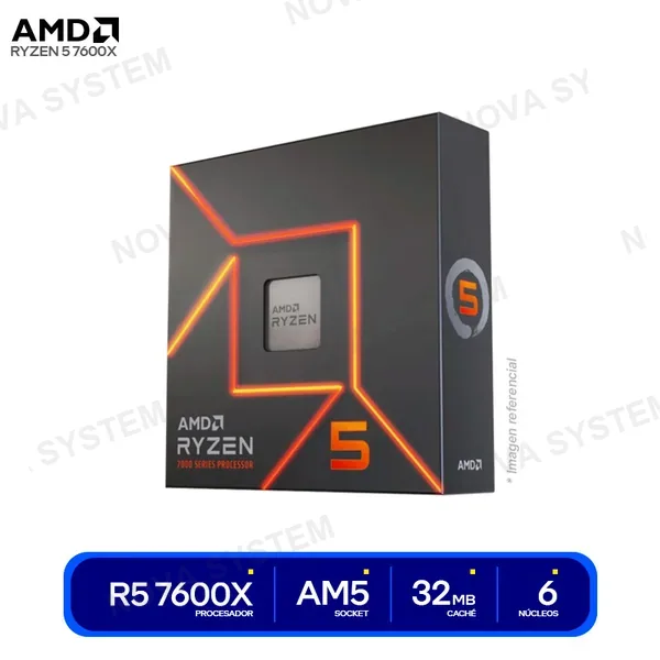 ( 100-100000593WOF ) PROCESADOR AMD RYZEN 5 7600X ( 100-100000593WOF ) 4.7GH