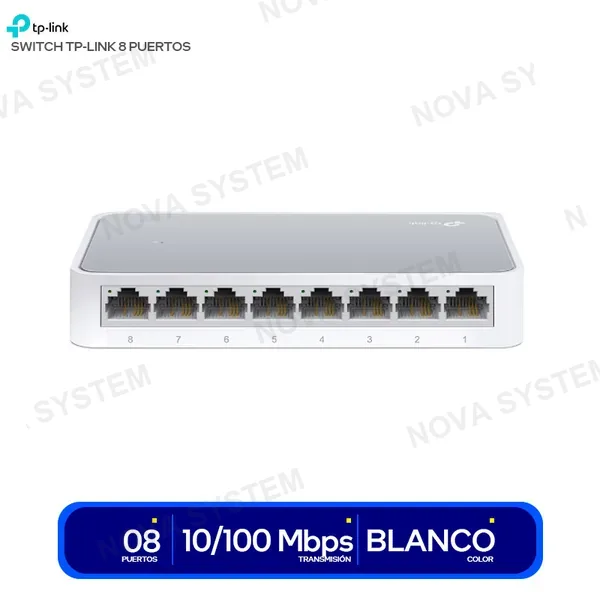 TP-LINK TL-SF1008D SWITCH TP-LINK 8 PUERTOS ( TL-SF1008D ) 10/100 MBPS