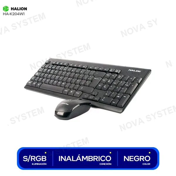 HA-K204W COMBO HALION ( HA-K204W ) INALAMBRICO | TECLADO MOUSE