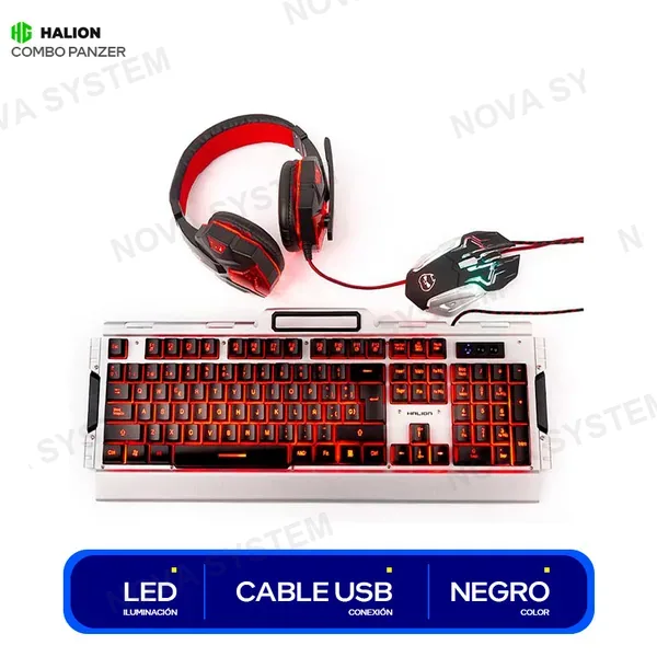 HA-860C COMBO HALION PANZER ( HA-860C ) TECLADO MOUSE AUDIFONO