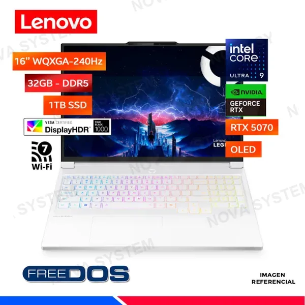 LAPTOP LENOVO LEGION 7 16IAX10, Intel Core Ultra 9 275HX, 32GB DDR5, SSD 1TB, RTX 5070 8GB, 16"
