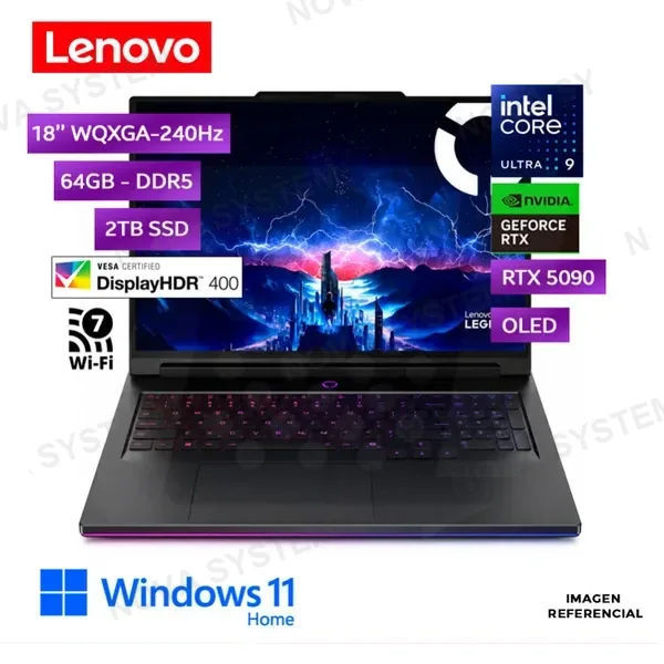 LAPTOP LENOVO LEGION 9 18IAX10, Intel Core Ultra 9 275HX, 64GB DDR5, SSD 2TB, RTX 5090 24GB, 18