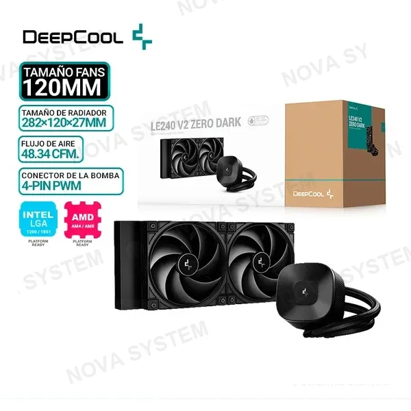 REFRIGERACION LIQUIDA DEEPCOOL LE240 V2 ZERO DARK