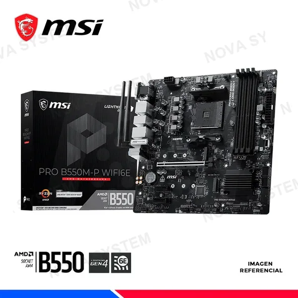 MAINBOARD MSI PRO B550M-P WIFI6E, AM4, AMD