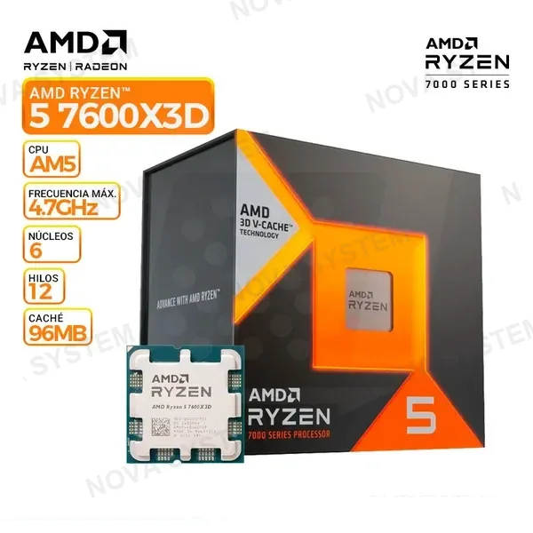 PROCESADOR AMD RYZEN 5 7600X3D, AM5
