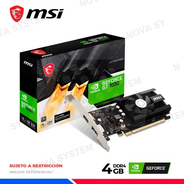 VGA MSI GEFORCE GT 1030 4GB DDR4 LOW PROFILE OC