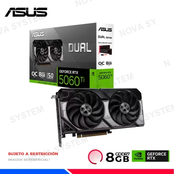 VGA ASUS DUAL GEFORCE RTX 5060 Ti 8GB GDDR7 OC Edition