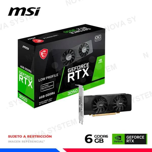 VGA MSI GEFORCE NVIDIA RTX 3050 LOW PROFILE 6GB OC GDDR6