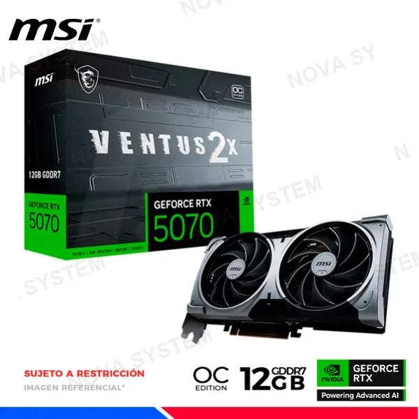 VGA MSI GEFORCE RTX 5070 12GB VENTUS 2X OC GDDR7