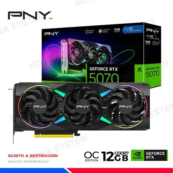 VGA PNY GEFORCE RTX 5070 EPIC-X RGB OC 12GB GDDR7