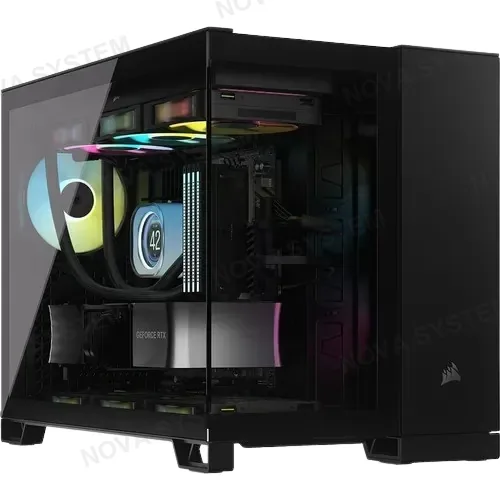 CASE GAMER, CORSAIR, 2500X BLACK GLASS PANEL