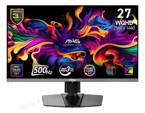 MONITOR GAMING MSI MAG 272QP QD-OLED X50 26.5P WQHD 2K 500HZ