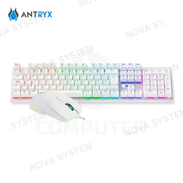 KIT GAMING ANTRYX GC-3100 X2 WHITE, TECLADO SWITCH RED Y MOUSE