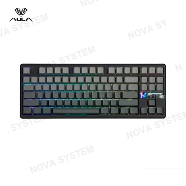 TECLADO AULA F108 PRO GRADIENT RGB GRAY/ RAIN DROP SWITCH