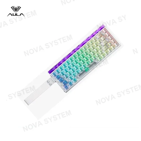 TECLADO AULA HERO68HE RGB CABLEADO ING BLACK TRANSPARENT/ JADE KING MAGNETICO