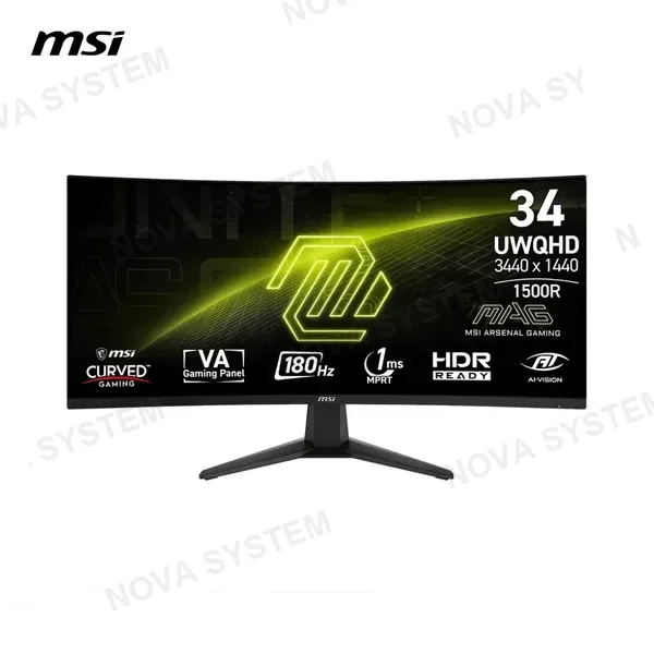 MONITOR CURVO MSI MAG 346CQ 34 UWQHD 3440X1440 180HZ 1MS HDR