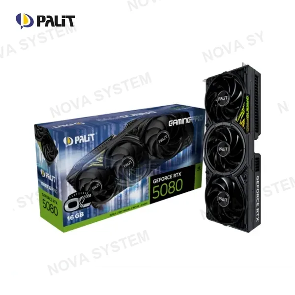 TARJETA DE VIDEO PALIT NVIDIA RTX 5080 GAMINGPRO OC 16GB GDDR7 HDMI DP ARGB