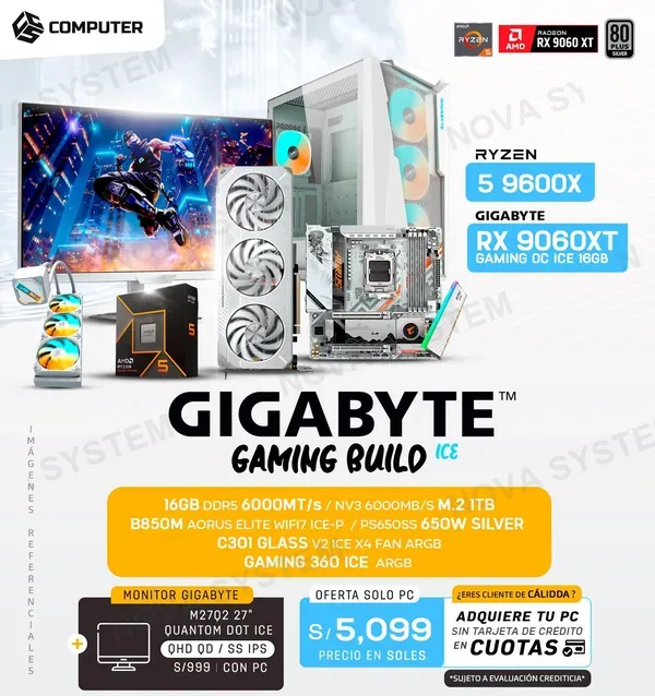 PC Build #6 Ryzen 5 9600X | RX 9060 XT 16GB | B850M | 16GB RAM DDR5 | 1TB SSD