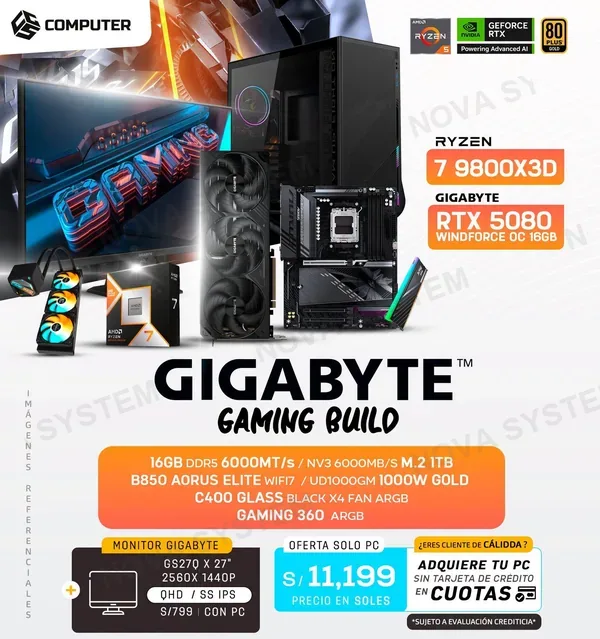 PC Build #9 Ryzen 7 9800X 3D | RTX 5080 16GB | B850 | 16GB RAM DDR5 | 1TB SSD