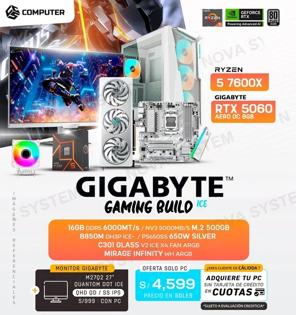 PC Build #11 Ryzen 5 7600X | RTX 5060 8GB | B850M | 16GB RAM DDR5 | 500GB SSD
