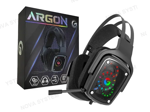 AURICULAR GAMBYTE ARGON GAMING 7.1 (GI-ARGON-MR) CON MICROFONO, INTERFAZ USB, RGB, NEGRO